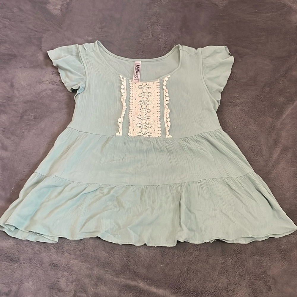 mint/sage green formal boho flowy top